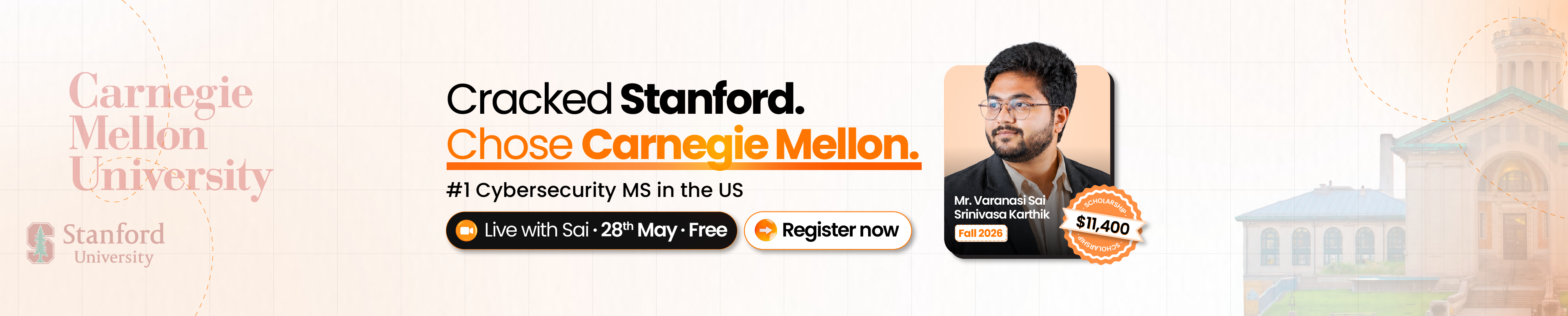 Cracking 6 Top US Admits Including Stanford. $11,400 in Scholarship